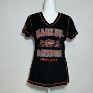 Harley Davidson Fitted Wicking V-Neck Gainesville